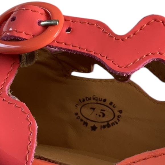 John Fluevog FAIRWAY TRIVIALIS WAVY MARY JANE Shoes Pink Orange, size 7.5 - Picture 10 of 16